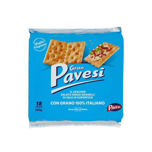 Gran Pavesi Cracker (ohne Salzkörner) - 560gr - PrezzoBlu