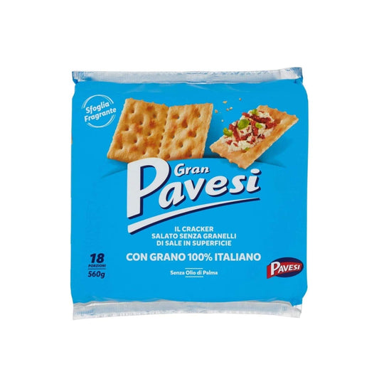 Gran Pavesi Cracker (ohne Salzkörner) - 560gr - PrezzoBlu
