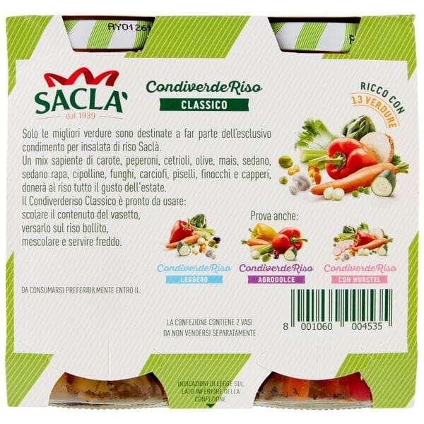 Sacla Condiverde Riso - Reissalat (2xGlas) 2x290gr. - PrezzoBlu