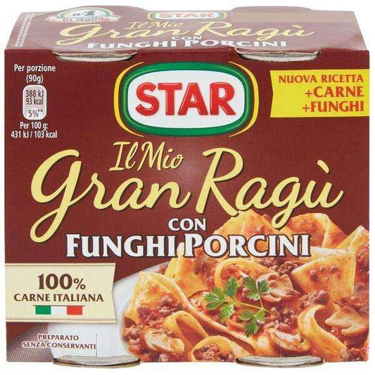 Star Gran Ragú Fleischsauce & Funghi Porcini - 2x180 gr.