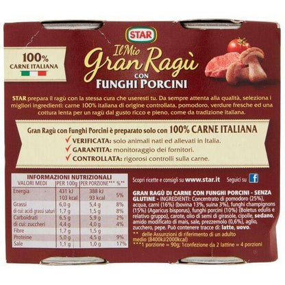 Star Gran Ragú Fleischsauce & Funghi Porcini - 2x180 gr.